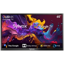 Sylvox 65'' Outdoor QLED TV IP55 weatherproof App store 2000 nits for Full sun