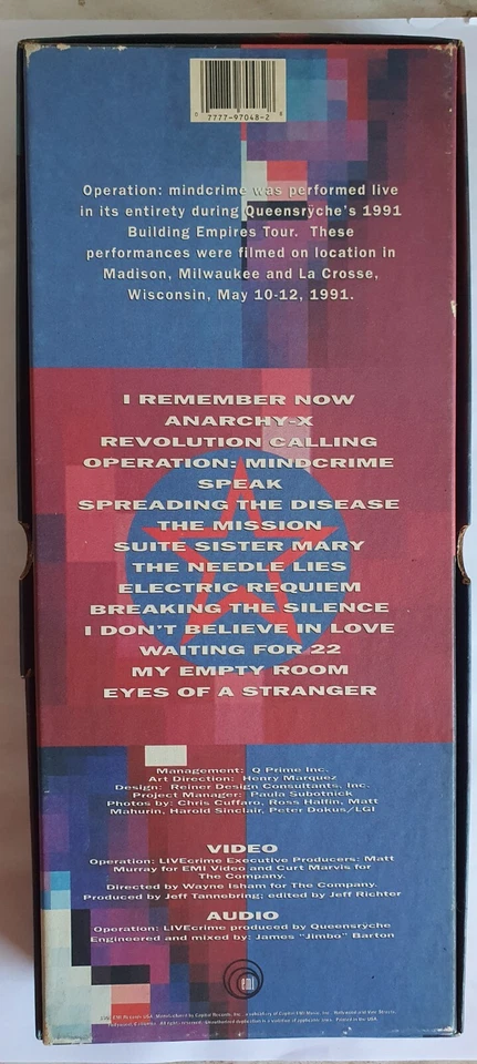 Queensryche Operation Live Mindcrime BoxSet CD+VHS - Bild 2 von 2