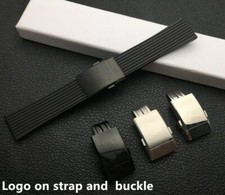 For Breitling Navitimer/Avenger  Tools 24mm Silicone Rubber Watchband Strap