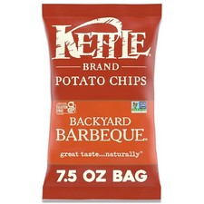 Kettle Brand Backyard Barbeque Kettle Potato Chips Gluten Free Non GMO 7.5 oz