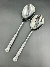 CHANTILLY BY GORHAM STERLING SILVER 2PC SALAD SERVER HH WITH STAINLESS IMPLEMENT