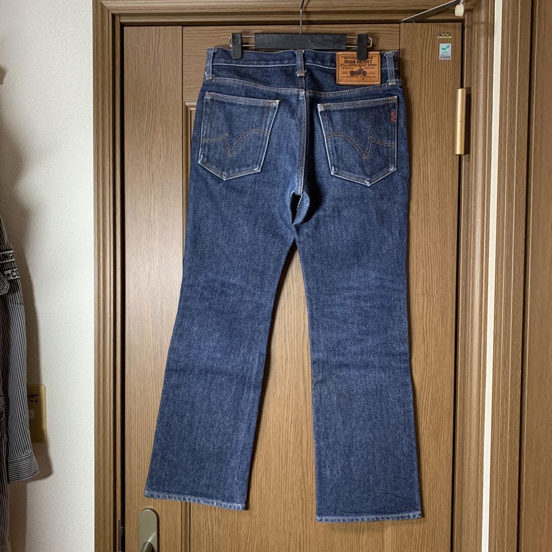 IRON HEART 21oz EXTRA HEAVY DENIM 461 W30 bootcut from Japan