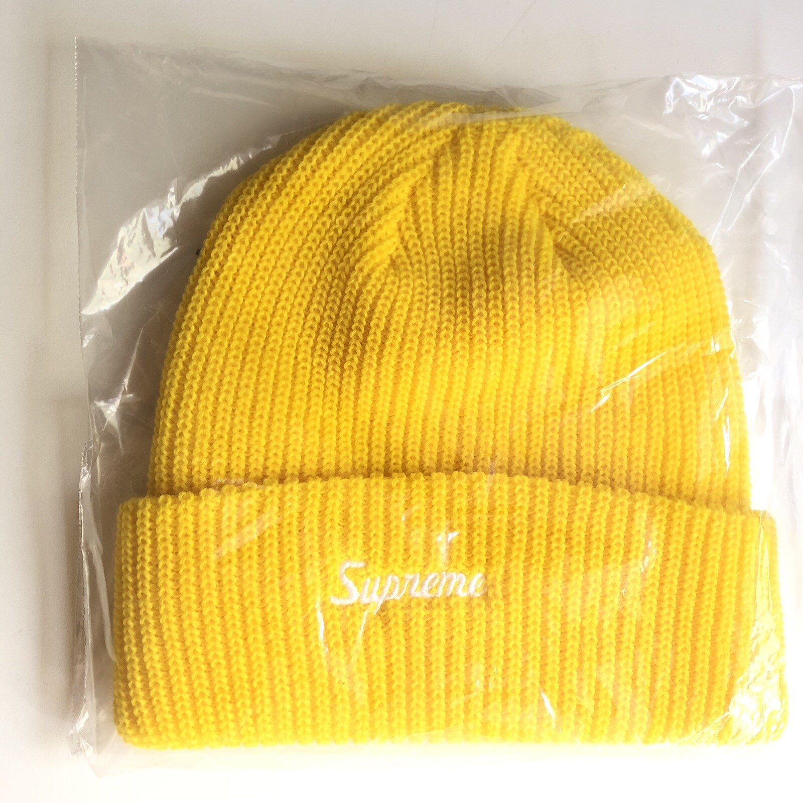 Supreme FW23 Loose Gauge Beanie in Yellow
