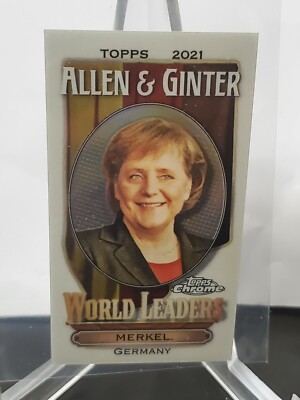 2021 Topps Chrome Allen & Ginter Mini World Leaders Refractors Angela Merkel #1