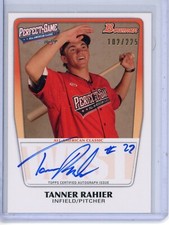 2011 Bowman Tanner Rahier AAC-TR Perfect Game All-American Auto /225 Reds