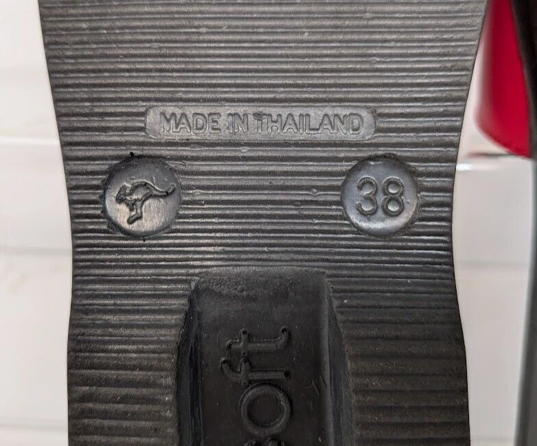 Sandalias Aerosoft Slide Hebilla Rojo Negro Smiley Smile Mujer 38 (7) Foto 4 de 4