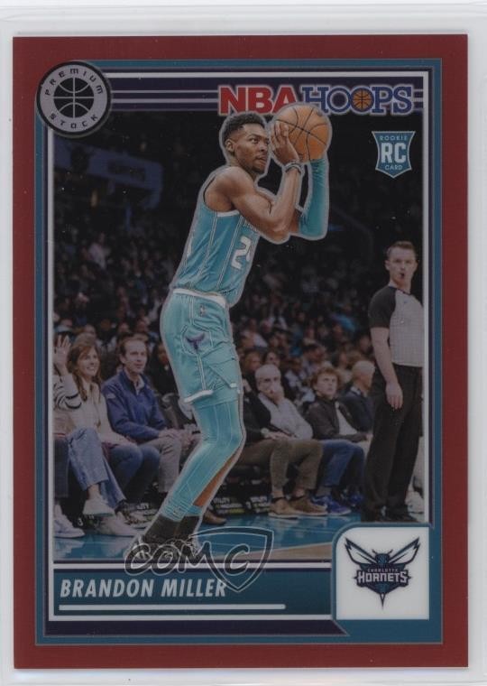 2023-24 Panini NBA Hoops Premium Stock Red Prizm 243/275 Brandon Miller #245 4z8