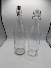 2 Swing Top Glass Bottles, Flip Top Glass Bottle with Airtight Lid-Geyer Freres