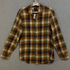 J CREW Flannel Shirt Mens Small Multicolor Plaid 100 Cotton Long Sleeve NEW