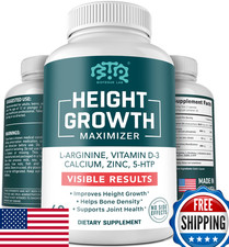 BIOTEQUELAB Height Growth Maximizer Pills w/Calcium, D3, Zinc - Kids  Adults
