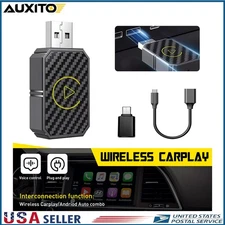 Mini Wireless CarPlay Adapter for Apple Plug & Play Low Latency Converts Wired