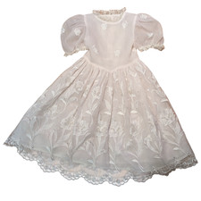 Gail Ingram David Charles Girls Size 6 Ivory Lace Dress With Pink Tulle Formal