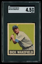1948-49 Leaf #50 Dick Wakefield Detroit Tigers Card SGC 4.5 VG-EX+ (66549)