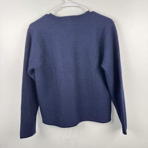 Pendleton Pullover Damen klein marineblau 100 % Wolle Knopf Cardigan hergestellt in Japan - Bild 6 von 9