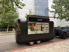 foodCUBE #001 - the future of food trucks! Matte black futuristic food trailer