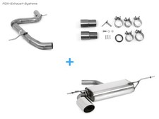  Racinganlage Ø70mm (mit Soundrohr) VW Scirocco 3 2.0 TFSI TDI 129x106 oval