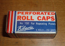 9 EMPTY BOXES Vintage KILGORE PERFORATED Paper Roll Caps NOS