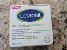 Cetaphil Rich Hydrating Face Cream Moisturizer with Hyaluronic Acid 1.7 oz