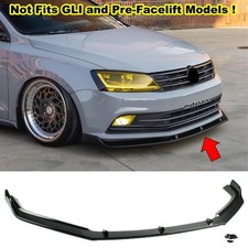 For 2015-2018 Volkswagen Vw Jetta Mk6.5 Front Bumper Lip Splitter Kits Gloss Blk