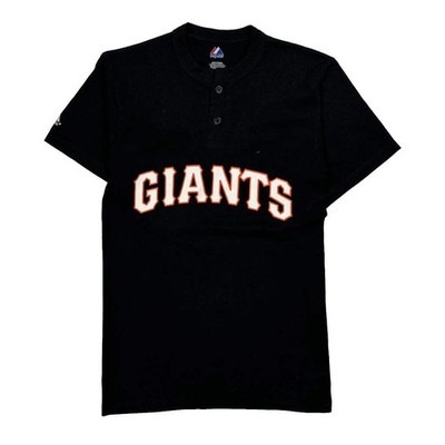 Giants Majestic Mlb Jersey - Small Black Cotton Blend