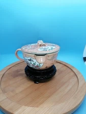 19th century Chinese Famille Rose Flower&Bird Pattern Ginseng Soup Porcelain Pot