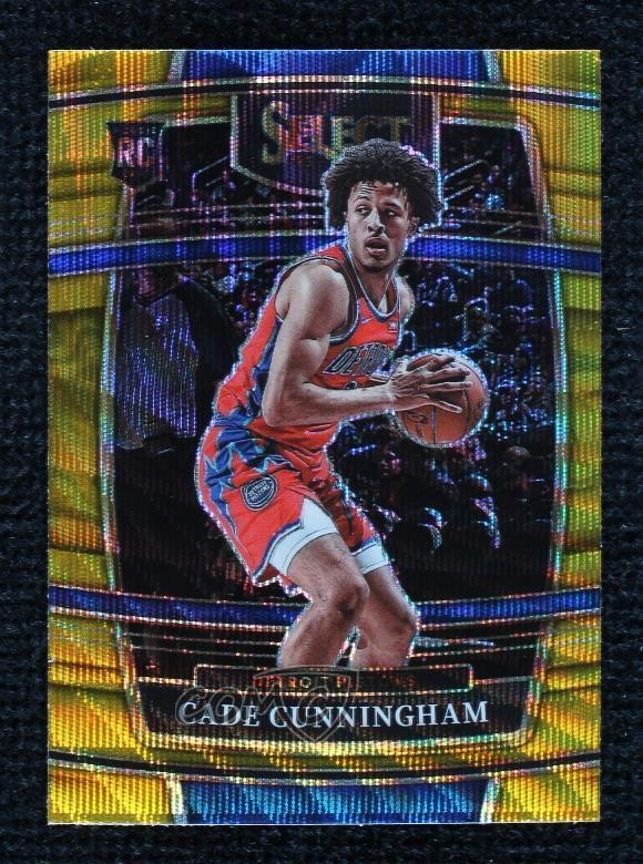 2021-22 Panini Select Concourse Gold Wave Prizm Cade Cunningham #11 1i9m