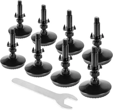8 Set M8 Furniture Leveling Feet with T Nut, Adjustable Heavy Duty Leg Levelers