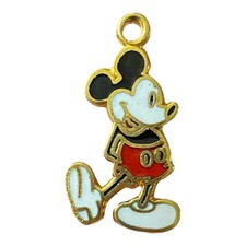Vintage 1970s Walt Disney Productions Mickey Mouse Charm Pendant 3/4  Tall