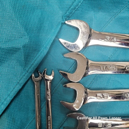 Snap-on Tool USA stubby SAE Short Length Chrome Combo Wrench 11 p 7/32 - 3/4 lot - Picture 3 of 6
