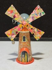 Vintage Wind Up Windmill Made in Japn Litho Tin Paper  Celluloid Toy WORKS 