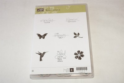 BLOOMIN' MARVELOUS - Butterfly Bird Flower STAMPIN' UP RUBBER STAMP SET ...