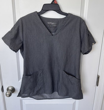Grey's Anatomy by Barco Women's Signature Gray Scrub Top Size M Medical