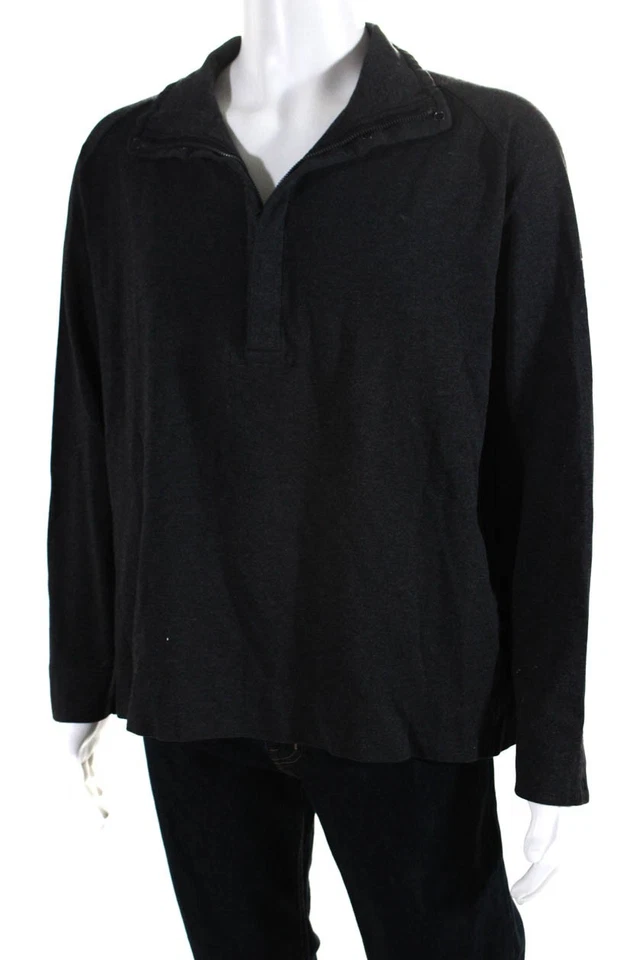 Suéter Pullover Victorinox Para Hombres Botón a Presión Cuello Simulado Manga Larga Gris Talla M Foto 2 de 4