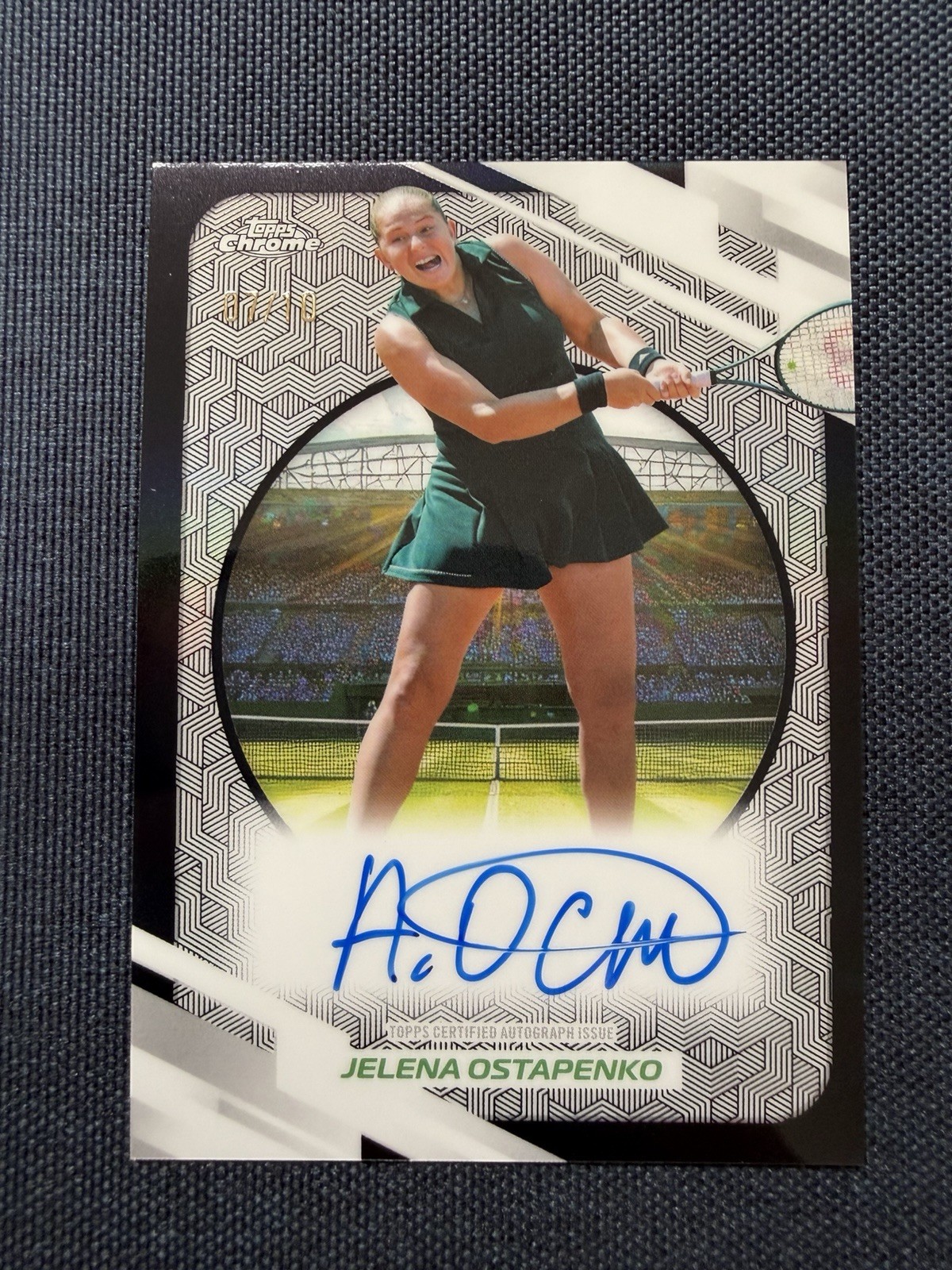 2026 Topps Chrome Jelena Ostapenko #AO-JOO Auto Black Geometric Refractor /10