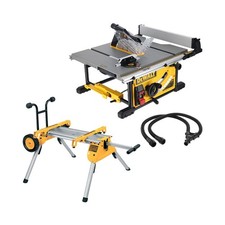 DeWalt DWE7492-QS Tischkreissäge 250 mm mit Untergestell und AirLock Y Adapter