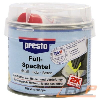 250g PRESTO 2K PRESTOLITH FÜLLSPACHTEL POLYESTERSPACHTEL SPACHTELMASSE