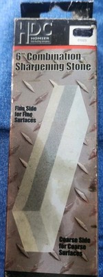 Vintage ~ HDC HOMIER DIST. CO.  6'' Combination FINE & COARSE Sharpening Stone.