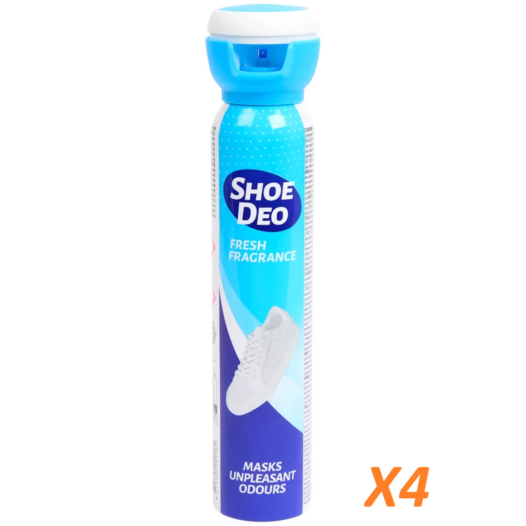 Déodorant chaussures spray 200 ml anti odeur désagréable pack de 4
