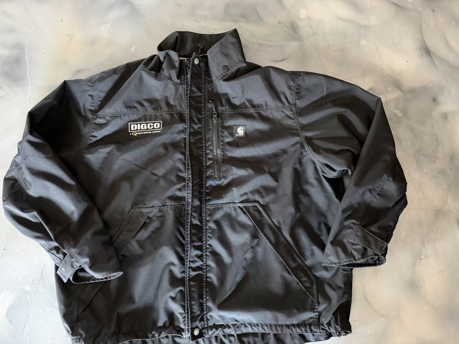 Carhartt Storm Defender Shoreline Jacket Rain J162 2XL No Hood Company Logo