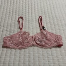 Victoria’s Secret 36A Push-up w/o Padding Bra Pink Lace NWT Unlined Underwire