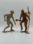 Lot Of 2 Vintage 1964 Louis Marx Cowboys & Indians 6” Apache Frontier Figures