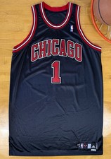 Chicago Bulls Derrick Rose Pro Cut 2009-10 Team Issued Black Basketball Jersey