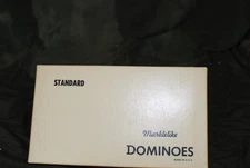Puremco Dominoes -White Pips (Dots) with Instructions Sheet -Model 616