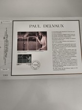 Feuillet CEF Paul Delvaux timbre 5F Belgique surréalisme oblitéré illustré