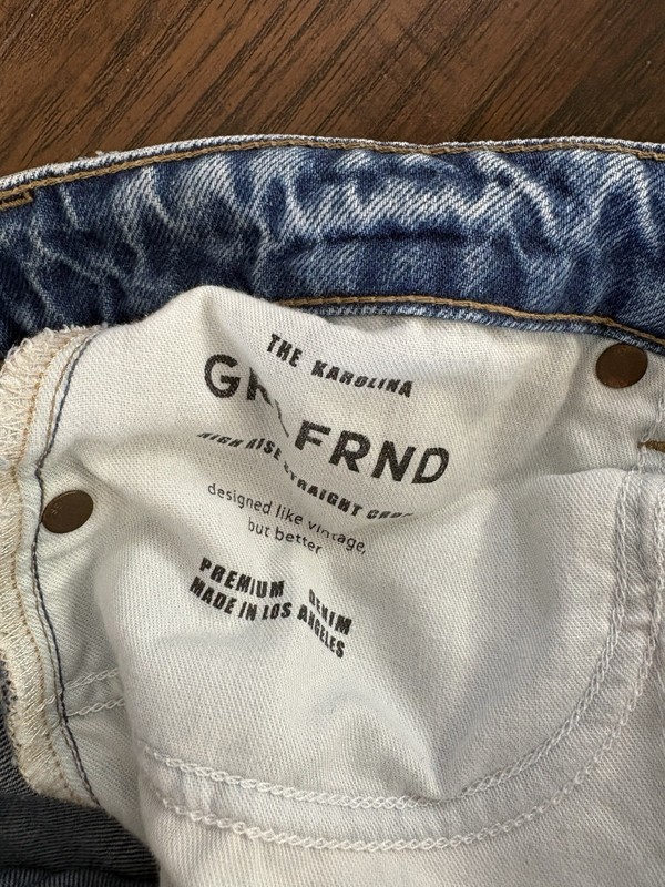 GRLFRND Karolina High Rise Straight Crop  Jeans Sz 24