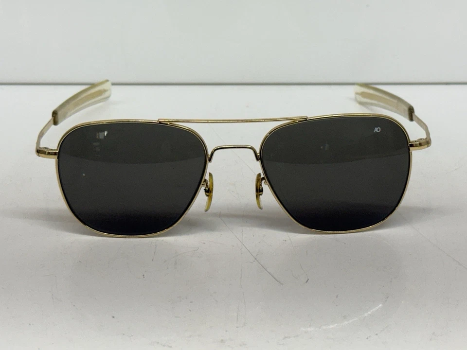 American Optical AO Vintage Oro 5 1/2 Original Pilot 57 20 140mm Foto 2 de 4