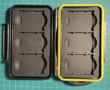 Hard Case Storage For 6 Compact Flash Memory Cards Water Resistant - Like New