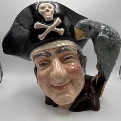 Royal Doulton Long John Silver D6335 Pirate Toby  Jug Ceramic Hand Decorated