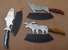 LOT OF 3 CUSTOM HANDMADE CARBON STEEL SKINNER BOWIE KNIVES WITH SHEATH# F-410 — photo 1