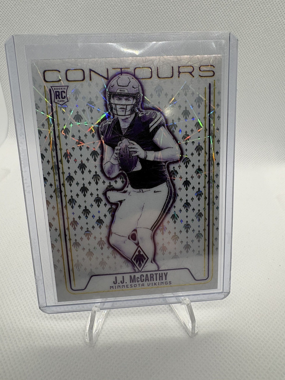 2024 Panini Phoenix - Contours J.J. McCarthy #CON-JMY. LAZER (RC)
